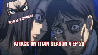 biggest plot twist| Attack on titan season 4 episode 20 reaction