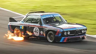 2 x BMW 3.0 CSL Group 2 Touring Cars Howling & Spitting Flames at Monza Circuit!