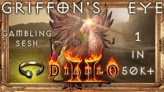 Griffon's Eye via Gambling?! Diablo 2 Resurrected HIGHLIGHTS (D2R) [INSANE Luck]