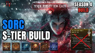 PIT 140 SORC CLEAR without HOLY BOLTS! S-Tier Build Diablo 4 Season 4