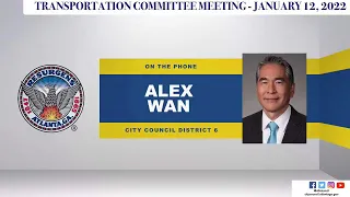 #Atlanta City Council #Transportation Committee Meeting: January 12, 2022 #atlpol