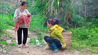 16 year old girl - met a baby walking on the road looking for his mother. Video compilation