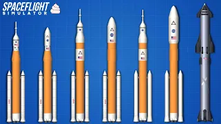 Building The NASA's All SLS Rockets in Spaceflight simulator