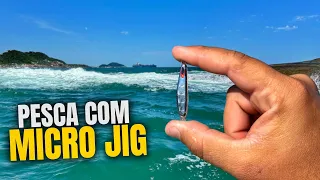 Impossível um INICIANTE não PEGAR MUITOS PEIXES nas PEDRAS do MAR! Pesca com micro jigs #microjig