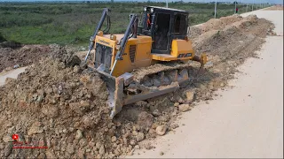 Wonderful Extreme Road Power Pushing Hard Of Bulldozer Construction Building Special Activities