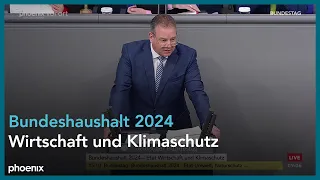 Bundestagsdebatte zum Bundeshaushalt 2024 - Einzelplan Wirtschaft und Klimaschutz am 01.02.24