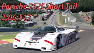 Porsche 962 C Short Tail - Spa World Record 2:06:517 - Assetto Corsa
