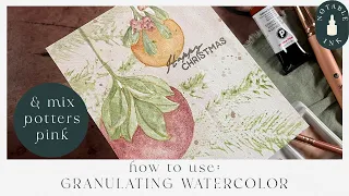 Get the MOST out of GRANULATING Watercolors & Mix POTTER's PINK