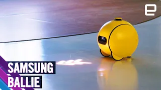 Samsung's Ballie robot ball showed up at CES 2024 with a new look and a built-in projector