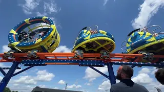 Take a ride on Airway's 'Spinning Coaster,' a roller coaster in Kalamazoo, Michigan