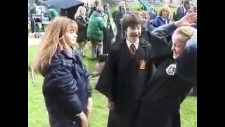 Emma Watson, Daniel Radcliffe, & Tom Felton having fun! |BTS of Harry Potter|