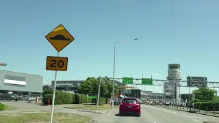 Drive thru Christchurch, New Zealand Airport