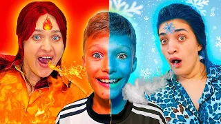 Mamă FOC🔥vs Mamă Gheață❄️/ Challenge AMUZANT