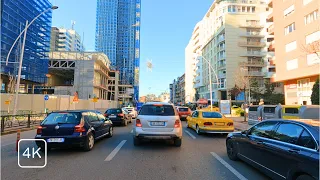 Driving in Tirana Albania | Monday morning traffic - 4K