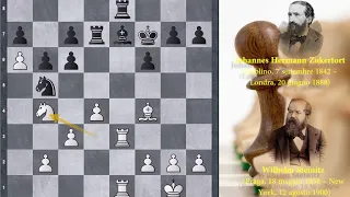 Match for the World Championship Steinitz-Zukertort 1886 (12)