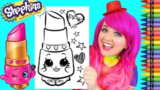 Coloring Shopkins Lippy Lips GIANT Coloring Page Crayola Crayons | KiMMi THE CLOWN