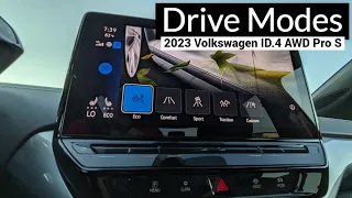 Drive Modes of the 2023 Volkswagen ID.4 AWD Pro S