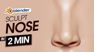 How to Sculpt Realistic Nose in Blender in 2 Minutes