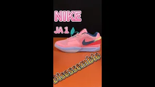Disassemble A Pair $100 Nike Basketball Shoes Ja Morant Shoes Ja 1 #disassembly #nike #jamorant #ja1