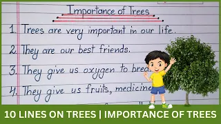 10 lines on trees in English | 10 lines on importance of trees in English | importance of trees
