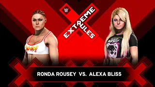 Ronda Rousey VS Alexa Bliss 2K20