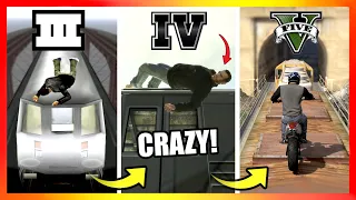 Evolution of TRAIN SURFING in GTA Games! (GTA 3 → GTA 5)