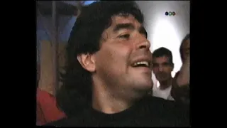 R MONTANER con MARADONA en RITMO DE LA NOCHE  (Dic 1991)