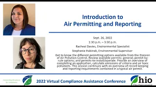 2022 VCAC - Introduction to Air Permitting and Reporting