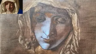 「2/3」The Virgin in Prayer｜Oil Painting Portrait