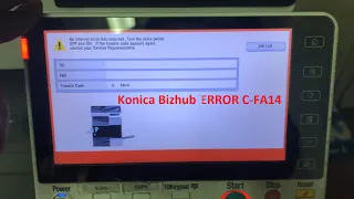 How to Fix Konica Bizhub Error C-FA14 Models C224....C364/C368/c284e/c364/C454/C0202/ #اردو - #हिंदी