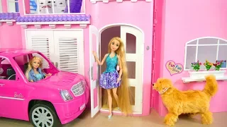 Barbie Rapunzel Pink Dream House Morning Rumah boneka Barbie rosa Puppenhaus