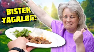 Mom And I Try ''DELICIOUS'' Filipino Food Bistek Tagalog!