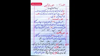 Urdu Grammar| types of Alif | Alif ki qismain حرف الف کی قسمیں|learn urdu grammar|Beautiful writing