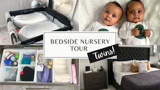 HOW TO PREPARE FOR NEWBORN BABY | BEDSIDE NURSERY ESSENTIALS + ORGANIZATION TOUR | twins!