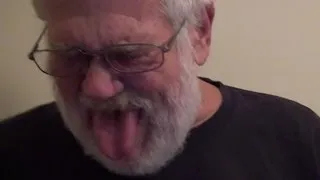 Angry Grandpa Watches Girl Eats Own Tampon