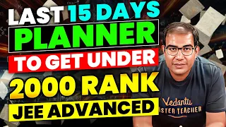 JEE Advanced 2024 | NIT to IIT | Do this in Last 15 days to get Under 2000 Rank | Vinay Shur Sir