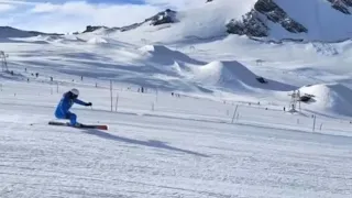 Summer skiing ⛷ on Stelvio Glacier for Alfonso Trilli 🇮🇹 National Ski Instructor