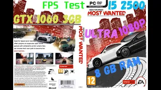 Need for Speed most wanted 2012 - i5 2500,GTX 1060 3gb,8gb RAM, FPS Тест 1080P