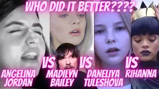 PRO SINGER'S first REACTION to ANGELINA JORDAN VS MADILYN BAILEY VS DANELIYA TULESHOVA VS RIHANNA