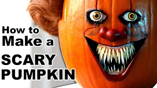 How to Make a Scary Realistic Pennywise Halloween Pumpkin carving