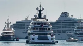 MAGNIFICENT ANDREA SUPERYACHT BACK & DOCKING IN MONACO PORT @emmansvlogfr