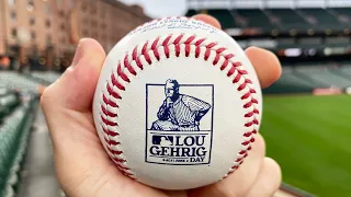 I got an ULTRA RARE "Lou Gehrig Day" baseball at Camden Yards!