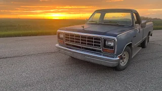 Listen to the roar of this 1984 Dodge D150 with a Big Block Mopar 440 and Edelbrock AVS2 Carb!