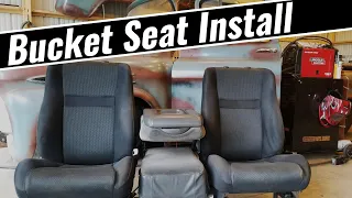 How To Install Bucket Seats - 1959 Chevy Pickup Truck Custom Installation - WATCH