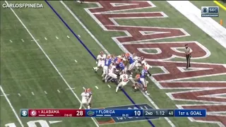 Kyle Trask touchdown Florida vs Alabama