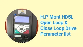 H.P Mont HD5L Drive Perameter list