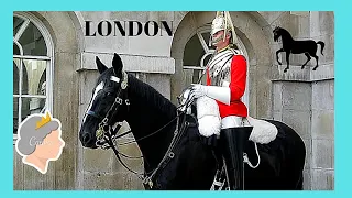 LONDON: Changing Queen's Life Guard 🐴 at the palace of the Horse Guards