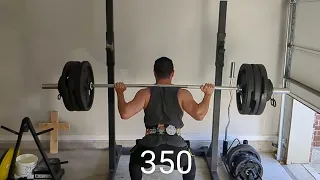 03-12-24 High Bar Squat 350 x 5 Reps