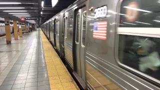 NYC Subway Special: Norwood & Chambers Street Bound R68 (D) Train Entering & Leaving @ 14th Street