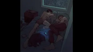 Lofi Hip Hop Rain into a cute Gay couple room.